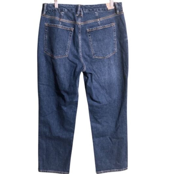 Good American Straight Leg Jeans Style GNIC255T Indigo Size 12/31 - Picture 2 of 4